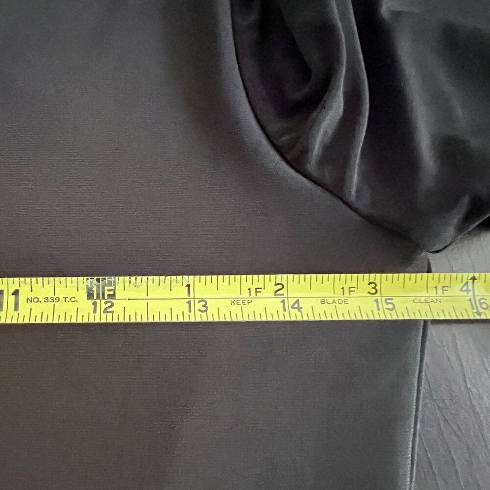 White House Black Market WHBM Tie Neck Shift Dress Black Long Sleeve XXS NWT - Picture 7 of 7